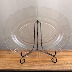 MacBeth-Evans American Sweetheart Pink Depression Glass Oval Platter 13"